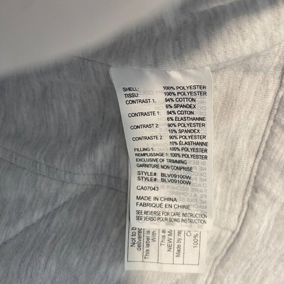 NWOT Blanc Noir White Quilted Hoodie Lightweight Jacket Vest‎ Women's Size Small - Picture 7 of 8